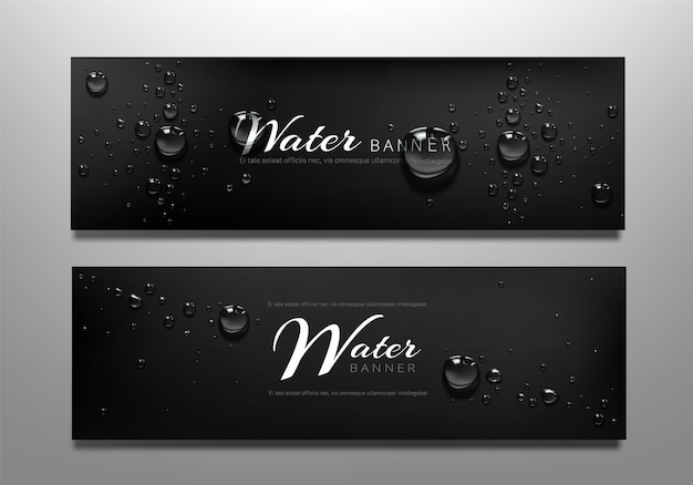 Gratis vector waterdruppel banners
