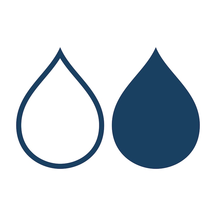 Gratis Vector waterdruppels en vlakke marine
