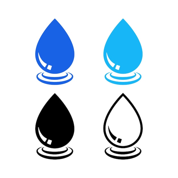 Gratis vector waterdruppels in meerdere kleuren