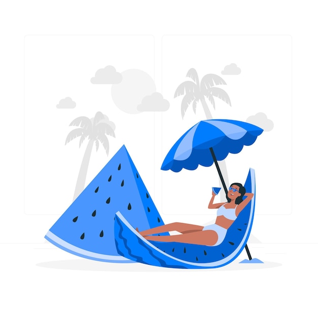 Gratis vector watermeloen concept illustratie