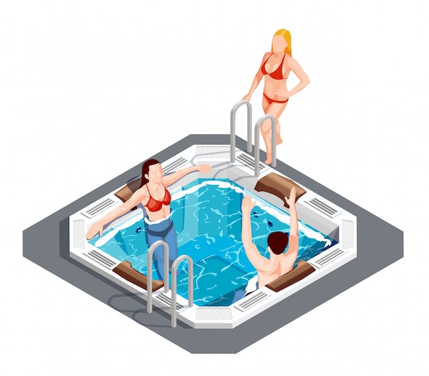 Gratis vector waterpark isometrische set