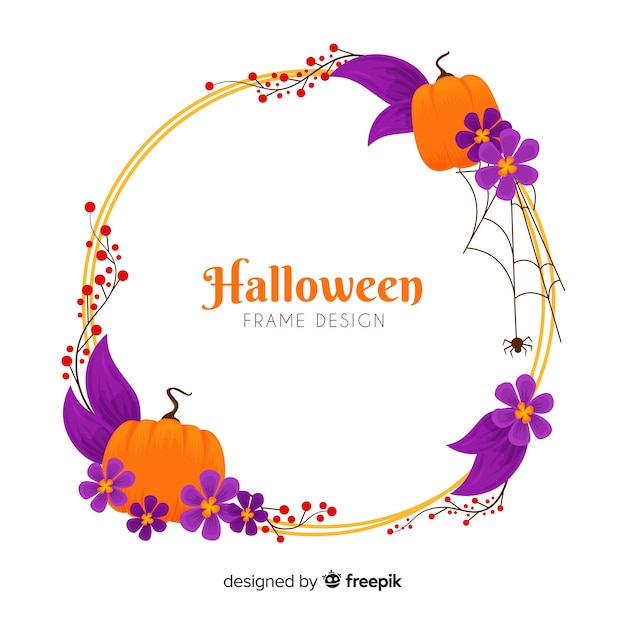 Gratis vector waterverf halloween frame