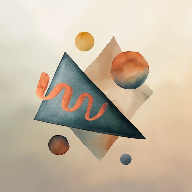 Waterverf met zachte aardtonen illustratie