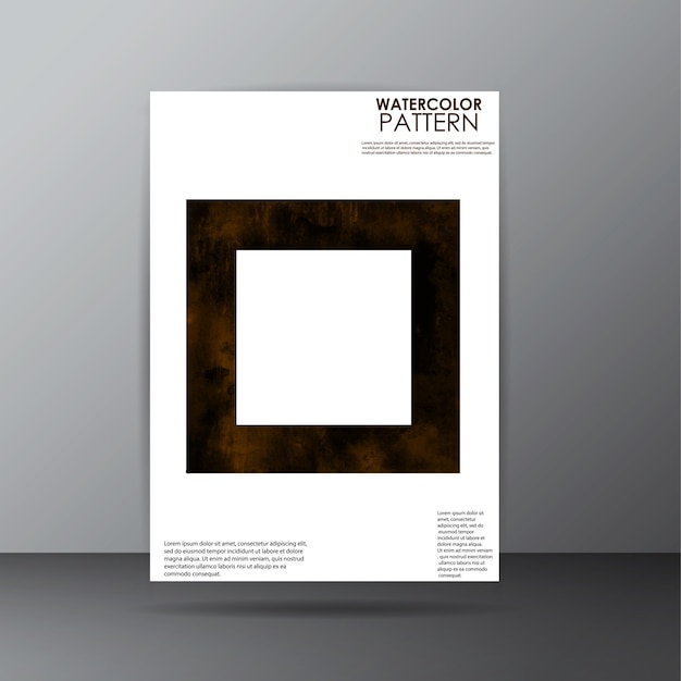 Waterverf patroon omslag pagina ontwerp