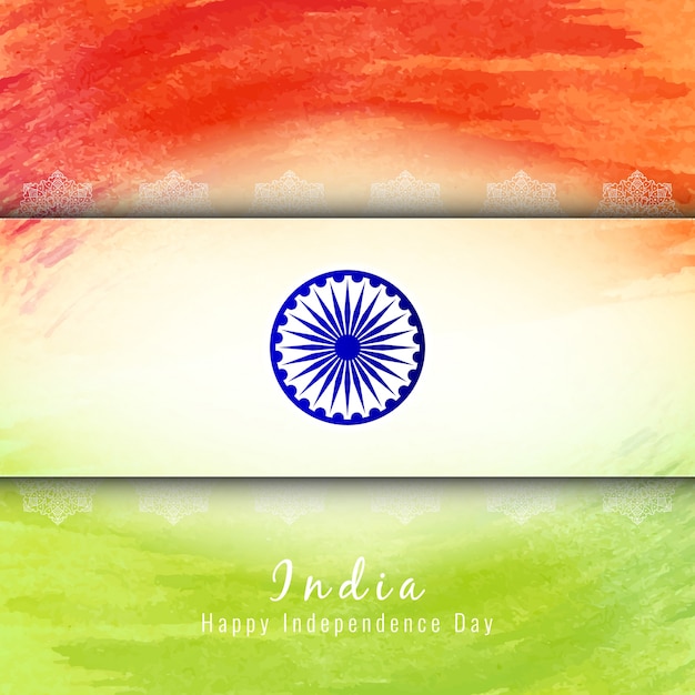 Waterverfstijl indische vlag thema achtergrond