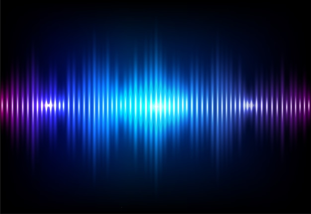 Gratis vector wave sound neon achtergrond.