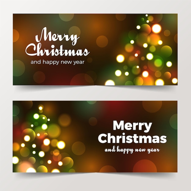 Wazig kerst banners concept