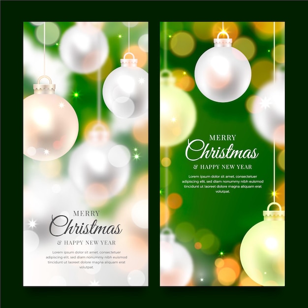 Wazig kerst banners sjabloon