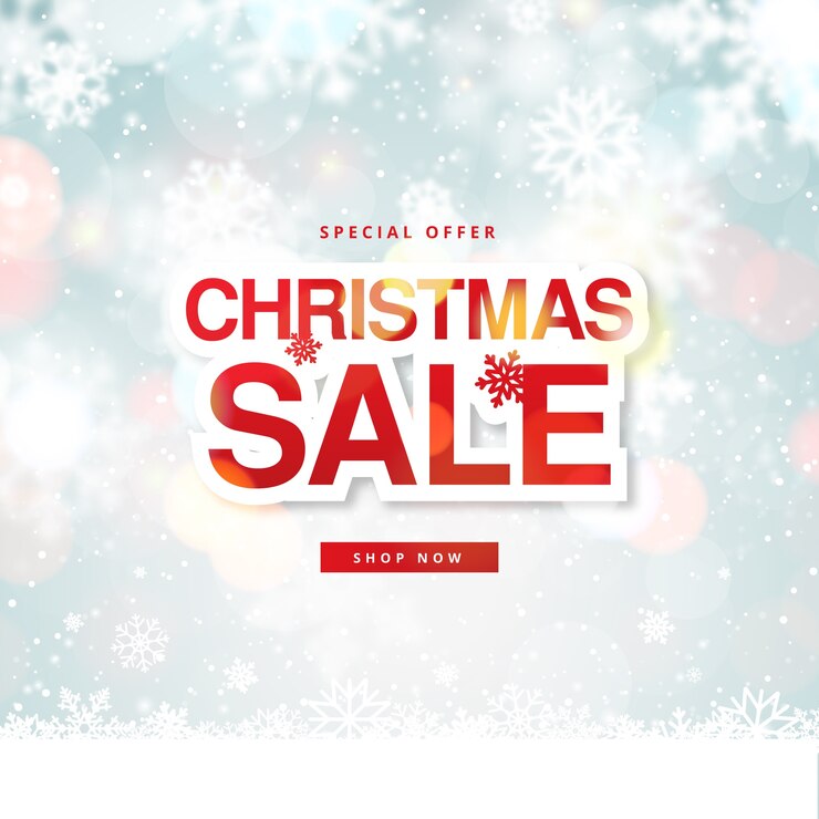 Gratis Vector wazig kerst sale