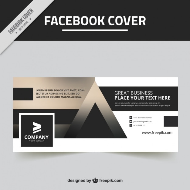 Gratis vector wazig zakelijke facebook omslag