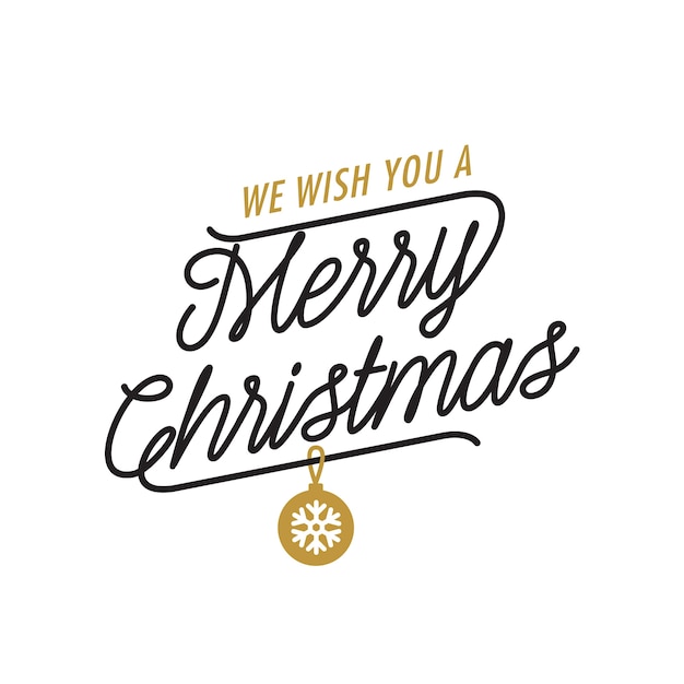 We Wish You Merry Christmas Lettering