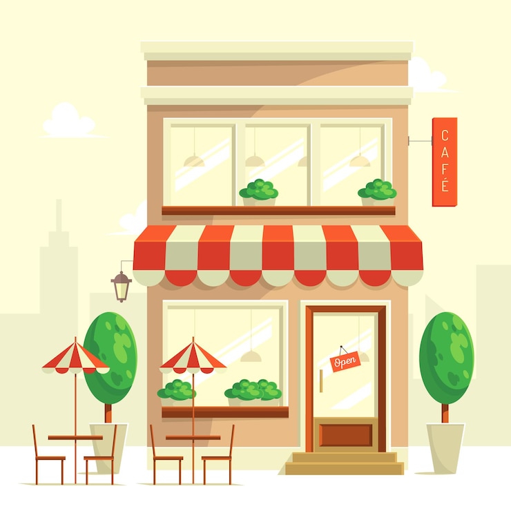 Gratis Vector we zijn open en terug in de zakenwinkel
