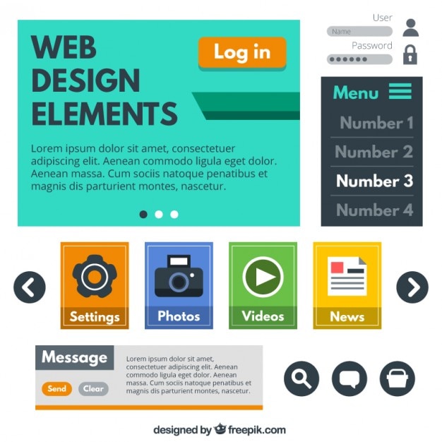 Web design element collectie