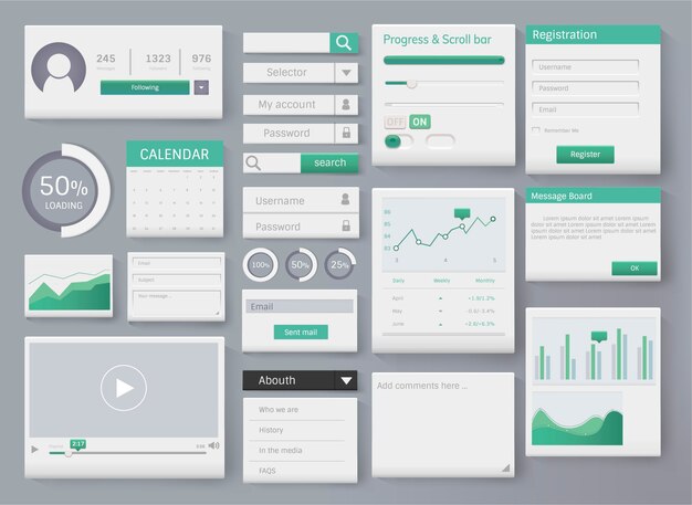 Web-element lay-out sjabloon interface illustratie