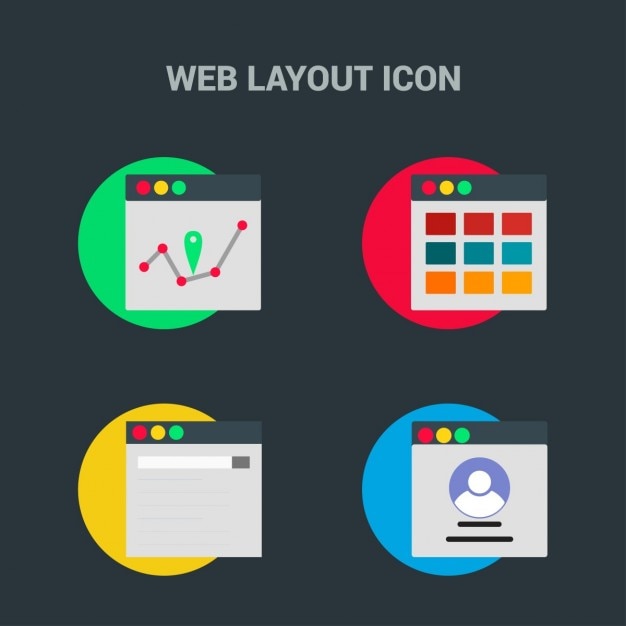 Gratis vector web lay-out icon set