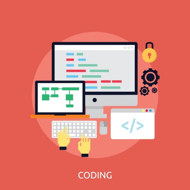 Gratis Vector web programmeren achtergrond