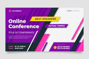 Gratis vector webinar banner uitnodiging sjabloon