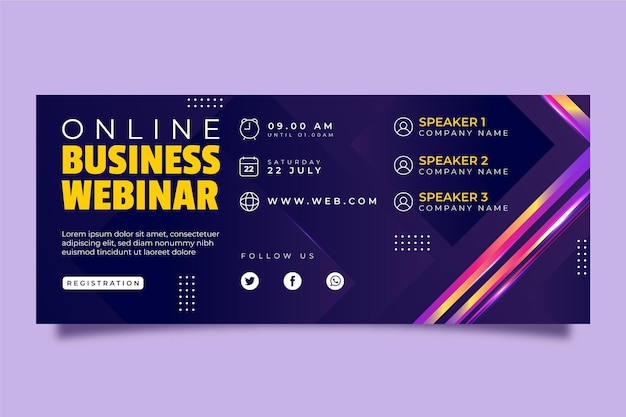 Webinar banner uitnodiging sjabloon