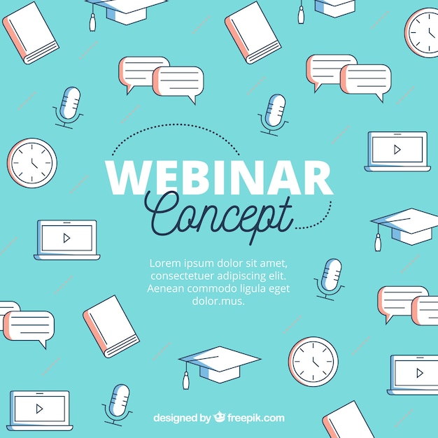 Gratis vector webinar concept achtergrond