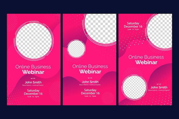 Gratis vector webinar instagram-verhaalcollectie