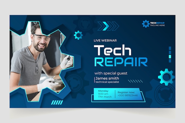 Webinar-sjabloon voor technische reparatie