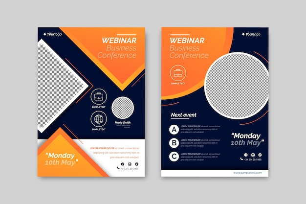 Gratis vector webinar zakelijke conferentie sjabloon