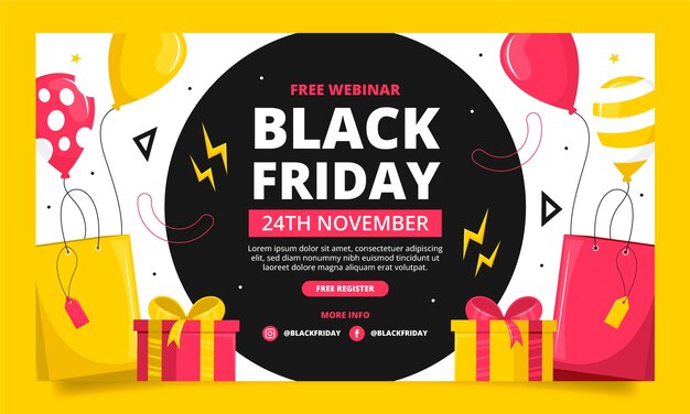 Webinarsjabloon voor black friday-verkopen