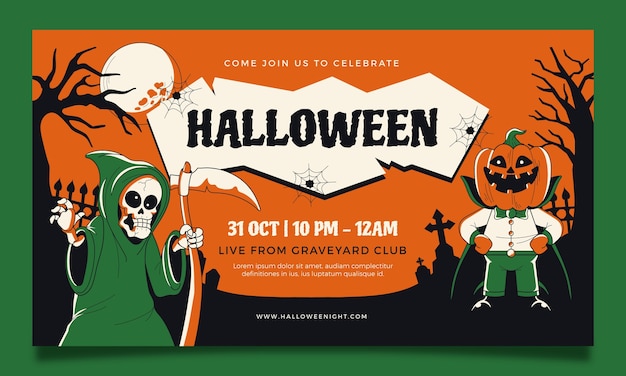 Webinarsjabloon voor halloween-viering