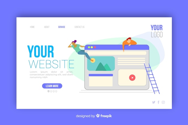 Gratis vector website setup concept voor bestemmingspagina