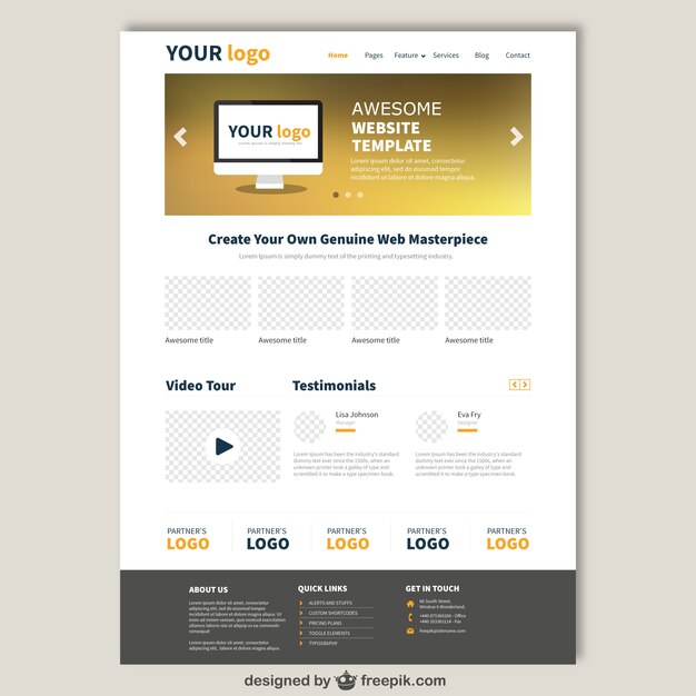 Website template in elegante stijl