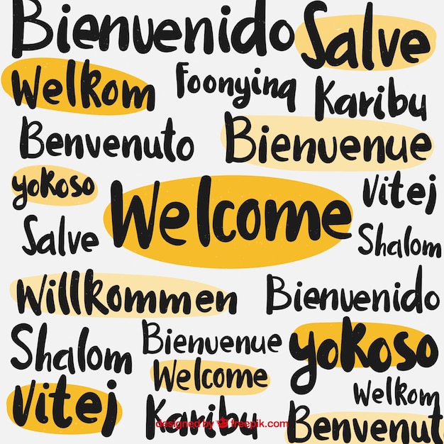 Welkomstpatroon in verschillende talen