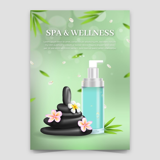 Gratis vector wellness en spa sjabloonontwerp