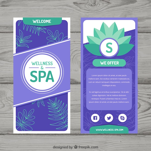 Gratis vector wellness- en spabanners