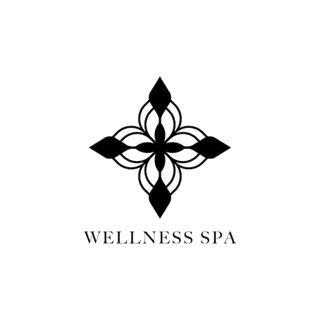 Gratis vector wellness spa ontwerp logo vector