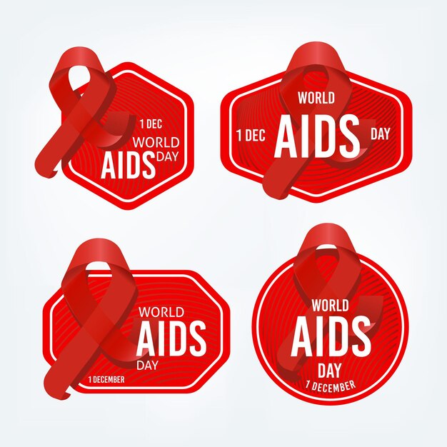 Wereld aids dag badges collectie