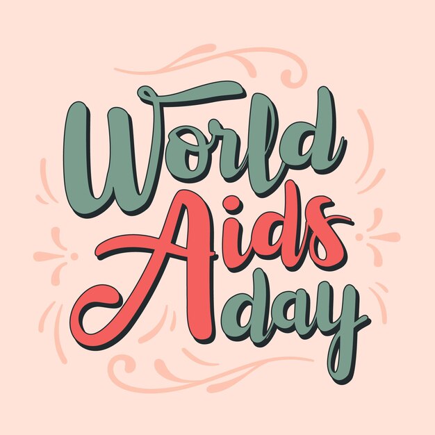 Wereld aids dag belettering