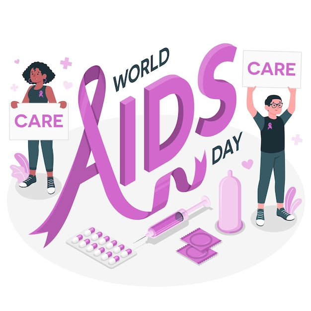 Wereld aids dag concept illustratie