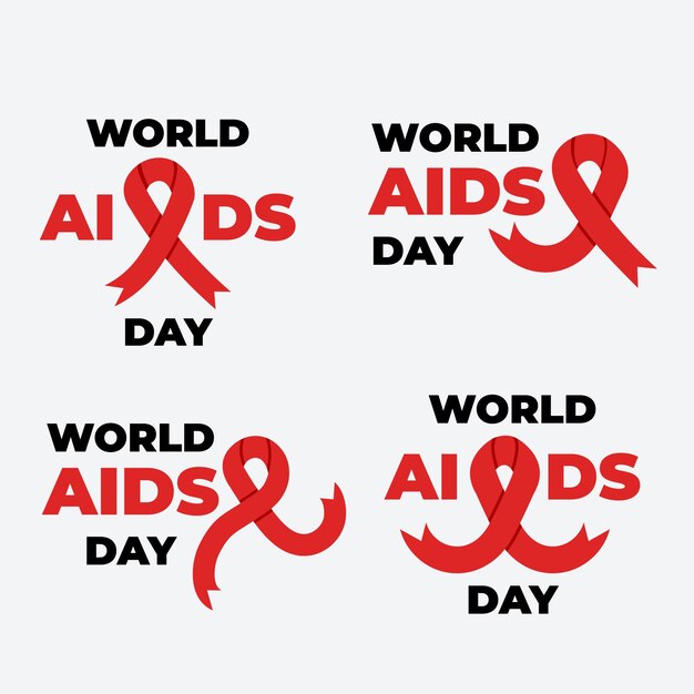Wereld aids dag etiketten pack