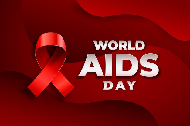 Wereld aidsdag in papierstijl