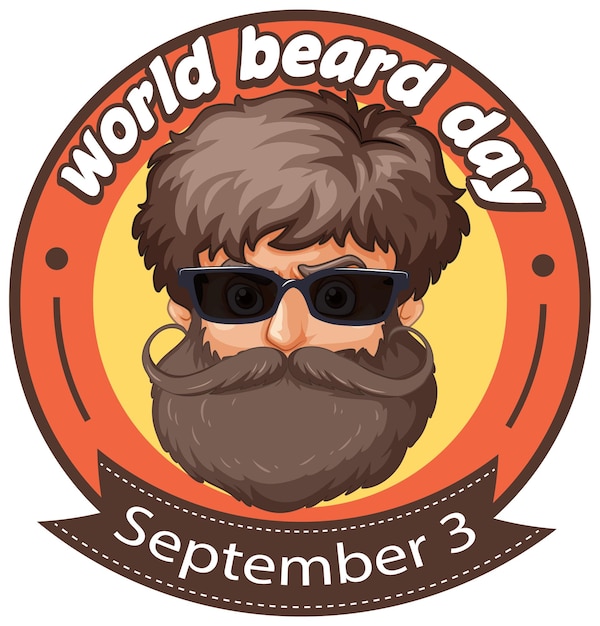 Gratis vector wereld baard dag 3 september