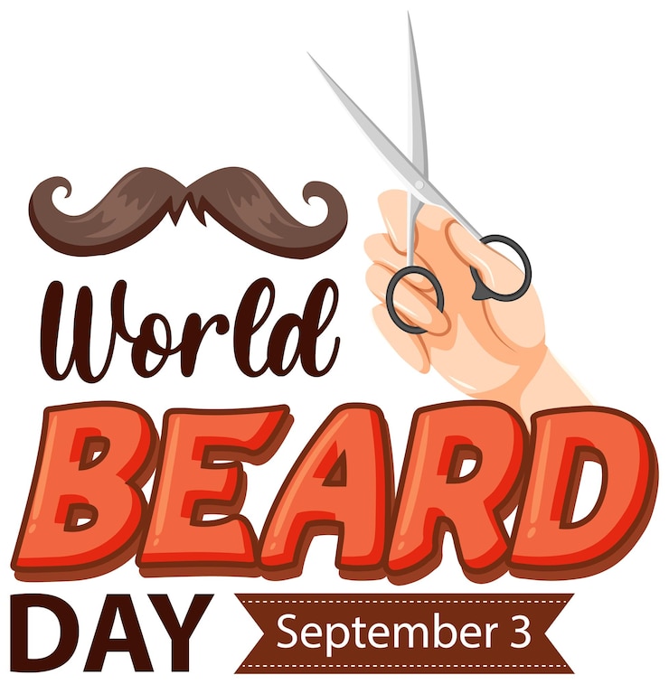 Gratis Vector wereld baard dag 3 september