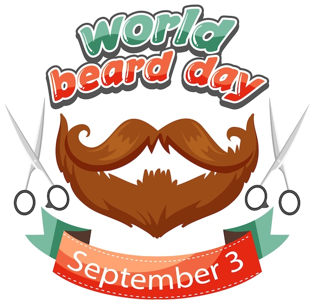 Gratis vector wereld baard dag 3 september
