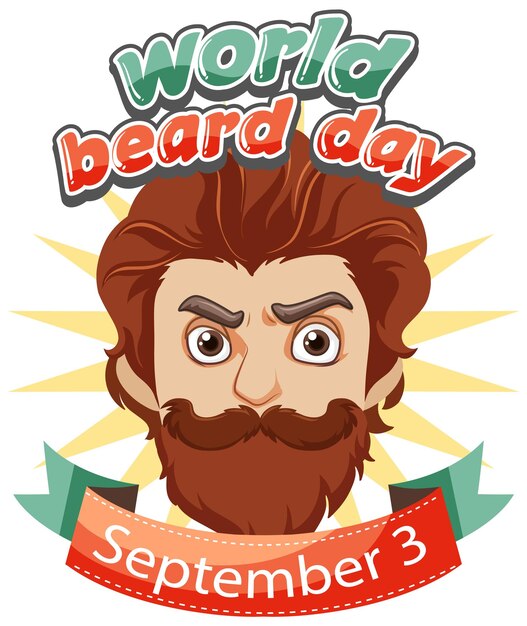 Gratis vector wereld baard dag 3 september