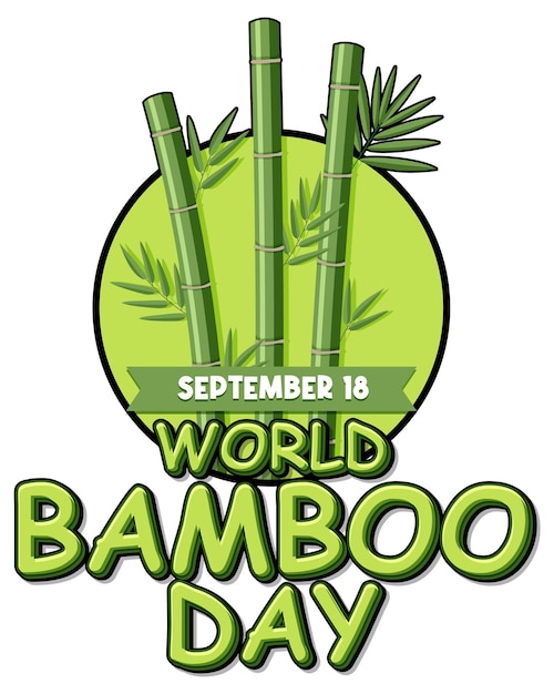 Gratis vector wereld bamboe dag 18 september banner ontwerp