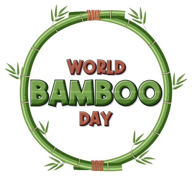 Gratis vector wereld bamboe dag 18 september banner ontwerp