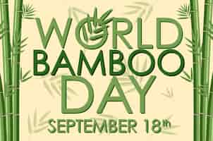 Gratis vector wereld bamboe dag 18 september