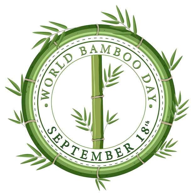 Gratis vector wereld bamboe dag 18 september