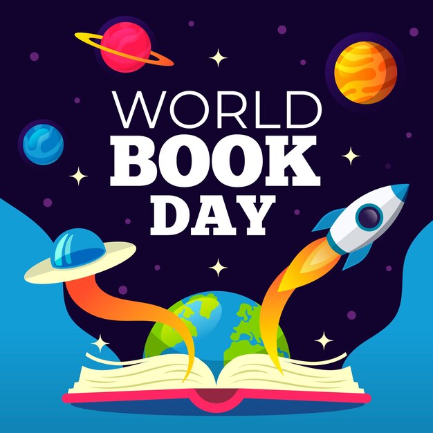 Wereld boek dag concept