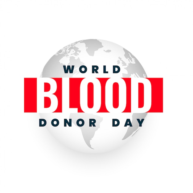 Gratis vector wereld donor dag internationale bewustzijn evenement poster