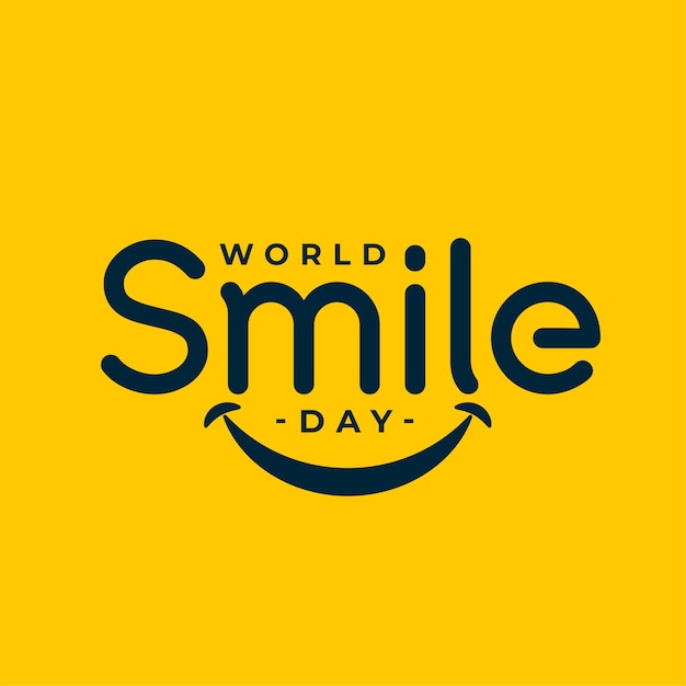 Wereld glimlach dag evenement viering achtergrond